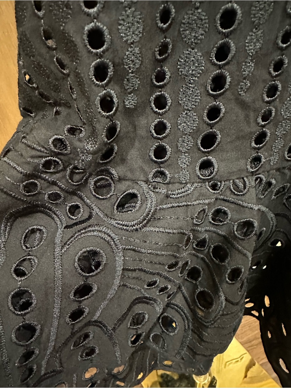 NWT Charo Ruiz Ibiza Black Eyelet Broderie Anglaise Mini Dress Size L - Picture 6 of 13